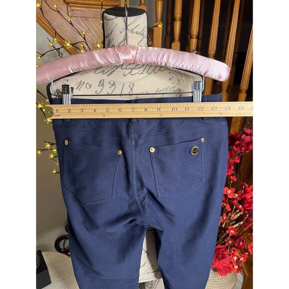 Michael Kors Women Leggings Blue Mid Rise Pull On Stretch Skinny Pants Fit Sz. S - Picture 8 of 10